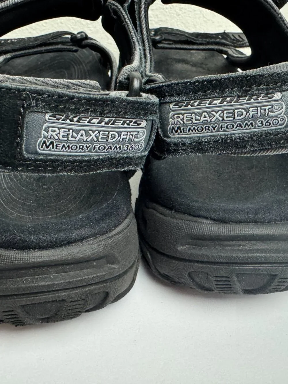 Skechers Gander Louden Men Sandals Black Memory Form Hiking Size 12